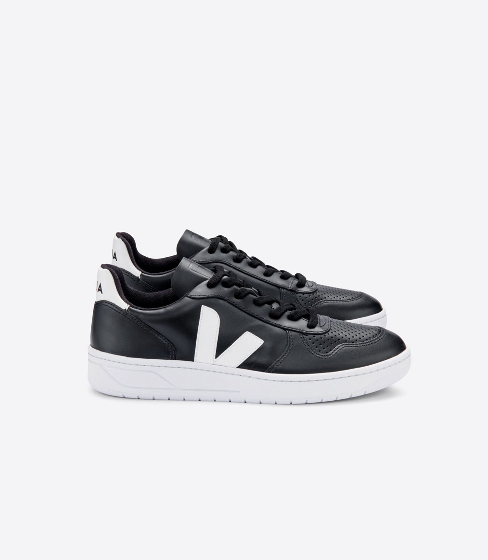 Veja Sneakers Dam - V-10 Läder - Nigga/Vita - 531879-AOZ